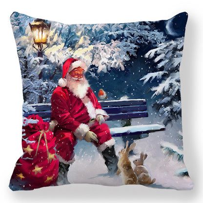 63a5a020d97d227ab1a69bff585f90dc  Transform your living space into a luxurious holiday wonderland with our Christmas Oil painting Peach Skin Plush Pillowcase. Made from premium materials, this pillowcase features a stunning oil painting design that adds an elegant touch to any room. 