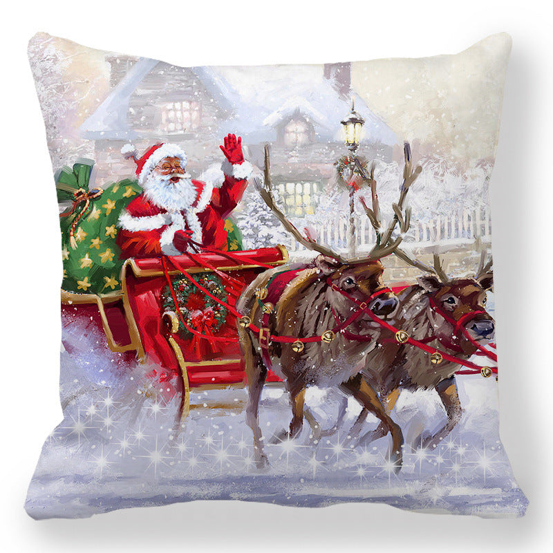 3359654aef0abcb57731bccbfe3d95a2  Transform your living space into a luxurious holiday wonderland with our Christmas Oil painting Peach Skin Plush Pillowcase. Made from premium materials, this pillowcase features a stunning oil painting design that adds an elegant touch to any room. 