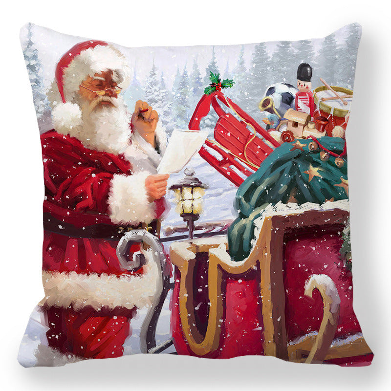 3e86569b70d70d0cc68bcf6145a9b7b0  Transform your living space into a luxurious holiday wonderland with our Christmas Oil painting Peach Skin Plush Pillowcase. Made from premium materials, this pillowcase features a stunning oil painting design that adds an elegant touch to any room. 