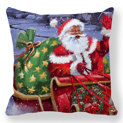 be20fb17c4604d0dc16eaac883badabc  Transform your living space into a luxurious holiday wonderland with our Christmas Oil painting Peach Skin Plush Pillowcase. Made from premium materials, this pillowcase features a stunning oil painting design that adds an elegant touch to any room. 