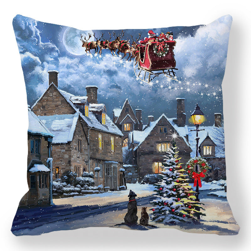 c14654bcc83c14b05b8e792a3ce3f221 Transform your living space into a luxurious holiday wonderland with our Christmas Oil painting Peach Skin Plush Pillowcase. Made from premium materials, this pillowcase features a stunning oil painting design that adds an elegant touch to any room. 