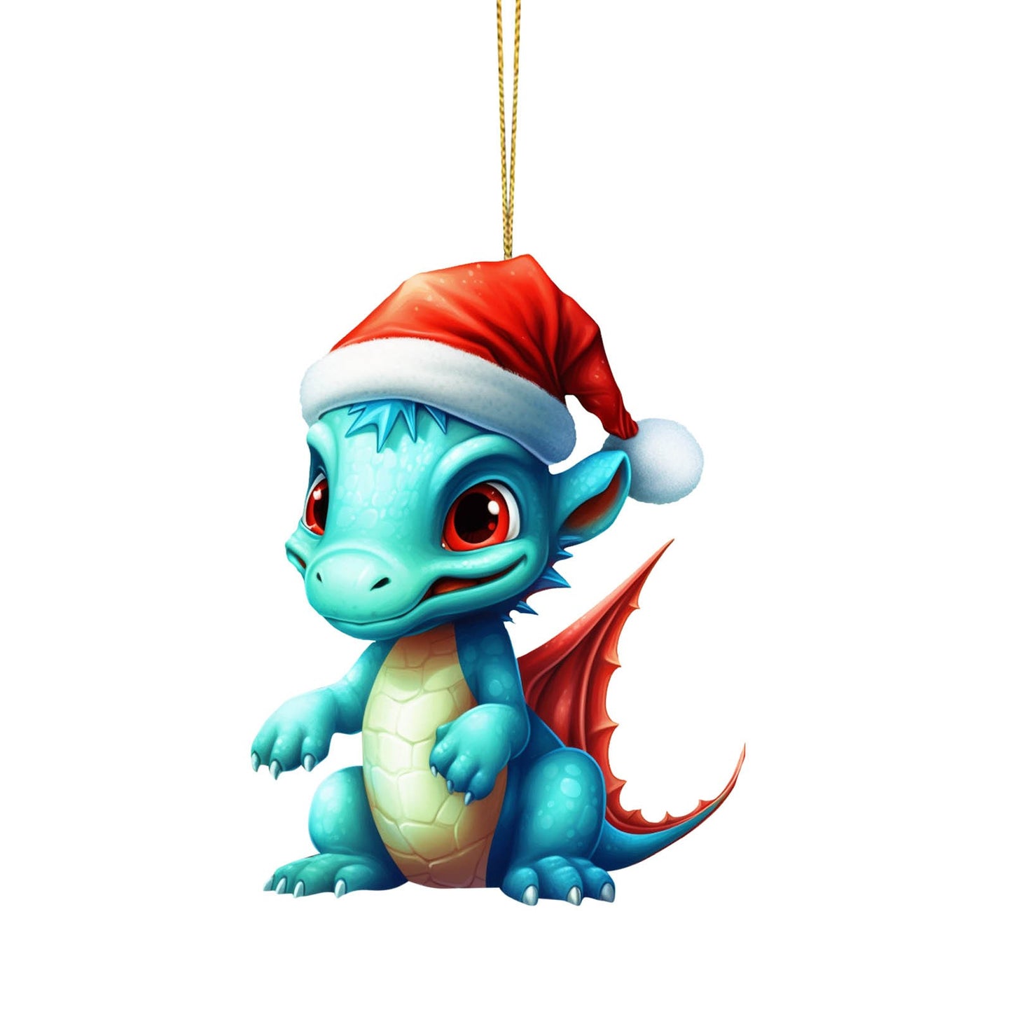 63c868dd23daa5f97ee851af874daf59Unleash some holiday magic with our Dragon 2D Flat Christmas Pendant! This quirky pendant brings a touch of playfulness to your Christmas spirit. Perfect for those who don't take themselves too seriously. Show off your unique style with this fun and festive accessory.