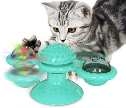 6c718c28448ad7cffd0e832fa37555b4 Watch as your cat paws at the windmill, keeping them active and engaged. No more hairball boredom, just playful feline fun!