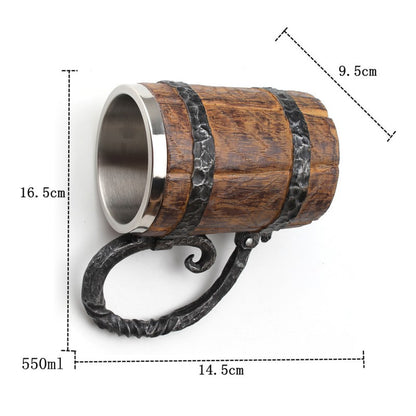 Unleash your inner medieval warrior with our Stainless Steel Medieval Mug! Made with durable stainless steel, it is perfect for all your hot or cold beverages. Its sleek design and sturdy handle make it easy to hold, while its stainless steel material keeps drinks at the perfect temperature. 