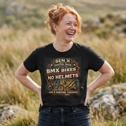 Gen X Survivor No Helmets Comfortable Cotton T-Shirt