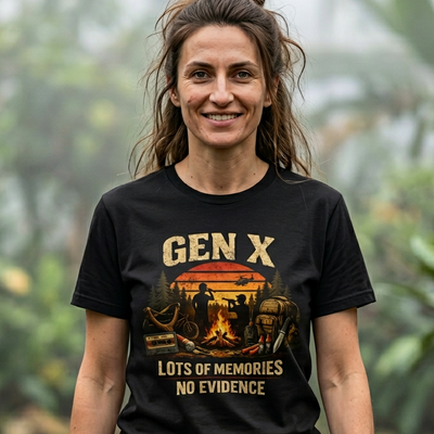Gen X Lots of Memories No Evidence Comfortable Cotton T-Shirt