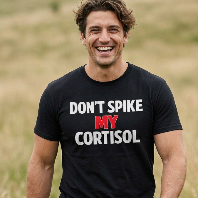 Don’t Spike My Cortisol™ – Emotionally Overstimulated Since Birth T-Shirt