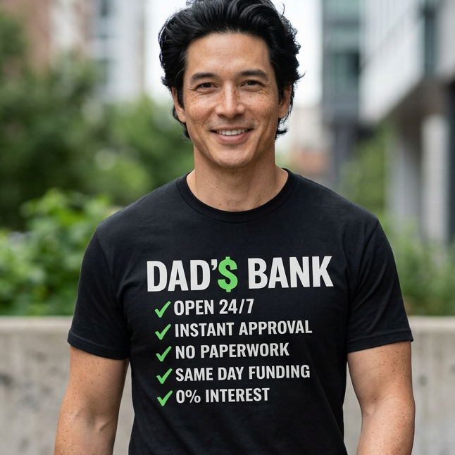 Dad's Bank Comfortable Funny Cotton T-Shirt