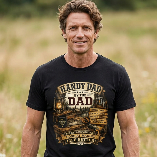 Handyman Dad Making Life Better Comfortable Cotton Graphic T-Shirt