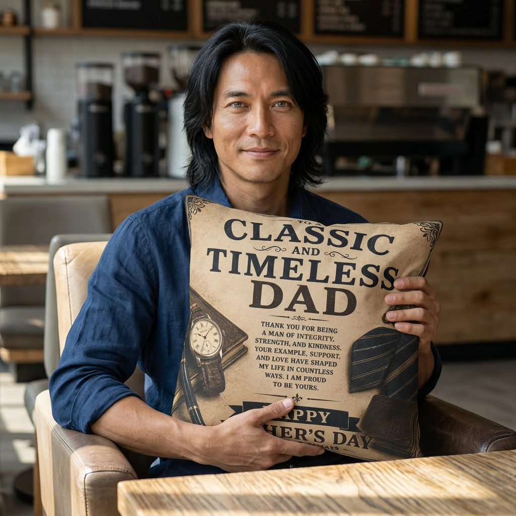 Blessings In Life With Daughter Scenic Timeless Father’s Day Pillow
