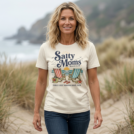Salty Moms Just Wanna Have Sun Cotton Tee