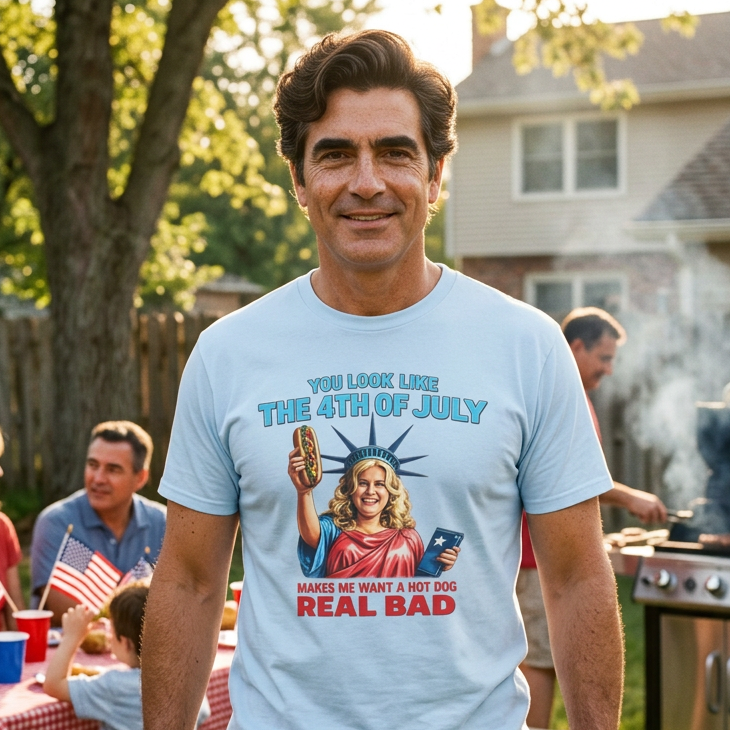 You Look Like The 4th of July Hotdog Cotton Tee