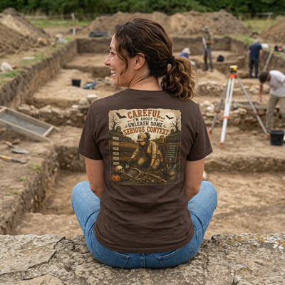 Archaeology Halloween "Unleash Some Serious Context" Cotton T-Shirt