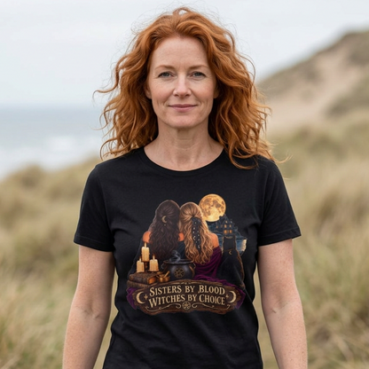 Sisters By Blood, Witches By Choice Cotton T-Shirt for Practical Magic fans