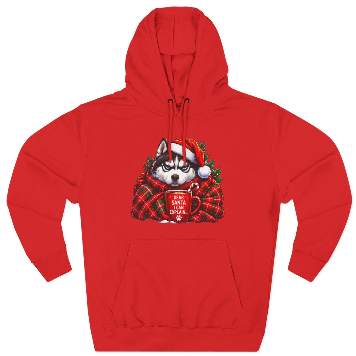 Santa I Can Explain Christmas Dog Thick Pullover Hoodie
