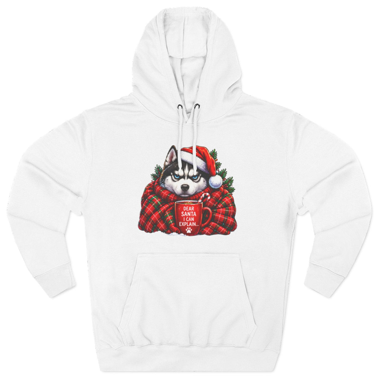 Santa I Can Explain Christmas Dog Thick Pullover Hoodie
