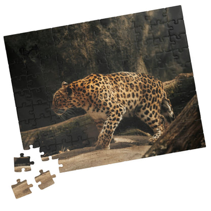 Unleash your wild side with our Stalking Leopard Puzzle! Challenge yourself with 110 to 1014 pieces of fierce feline action. Let the stalking begin as you put together this dynamic image of a sleek and powerful leopard. Embrace the thrill of the hunt and complete this puzzle today!