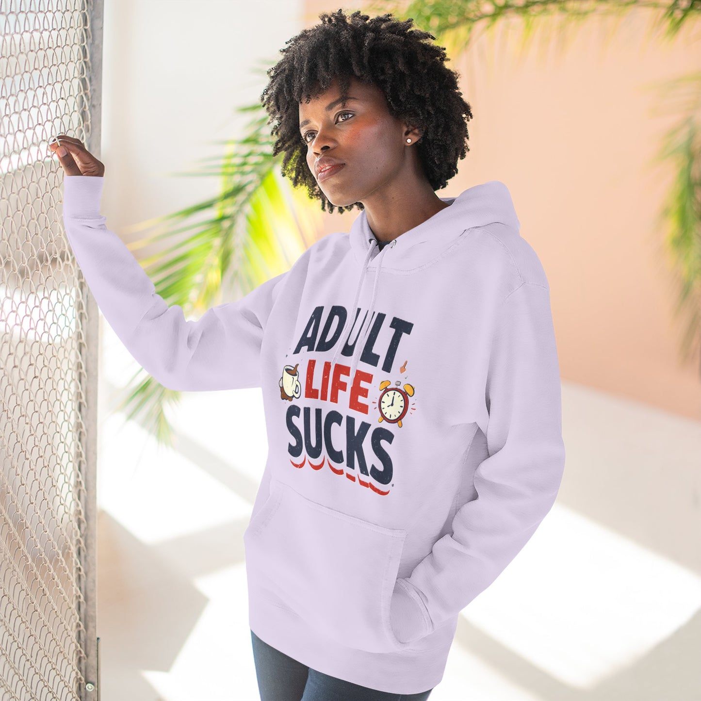 Funny "Adult Life Sucks" Pullover Hoodie