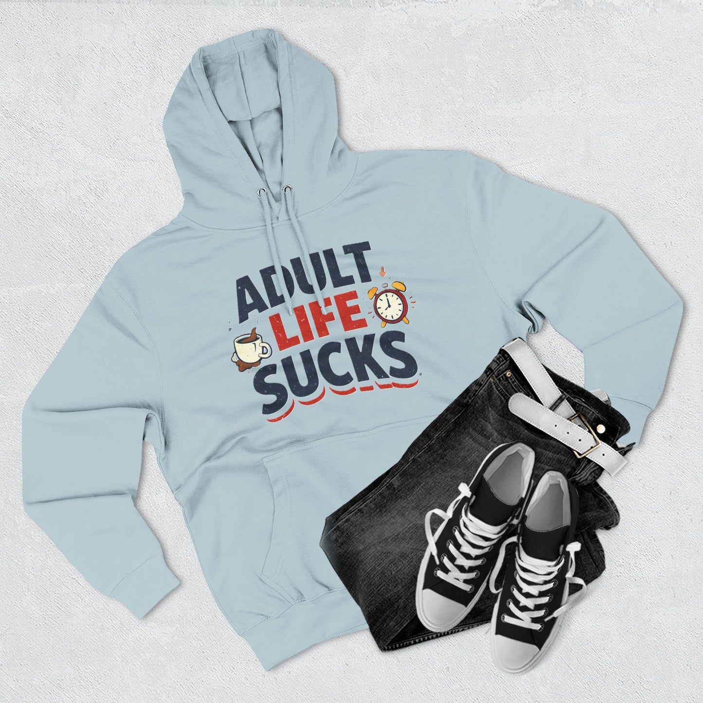 Funny "Adult Life Sucks" Pullover Hoodie