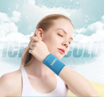 Stay cool and flexible with our Cooling Supportive Wrist Band! Our wrist band provides gentle compression and adjustable cooling for maximum comfort and mobility throughout the hot summer days. Experience sustained relief from over heating, pain and fatigue with our cooling wrist band!