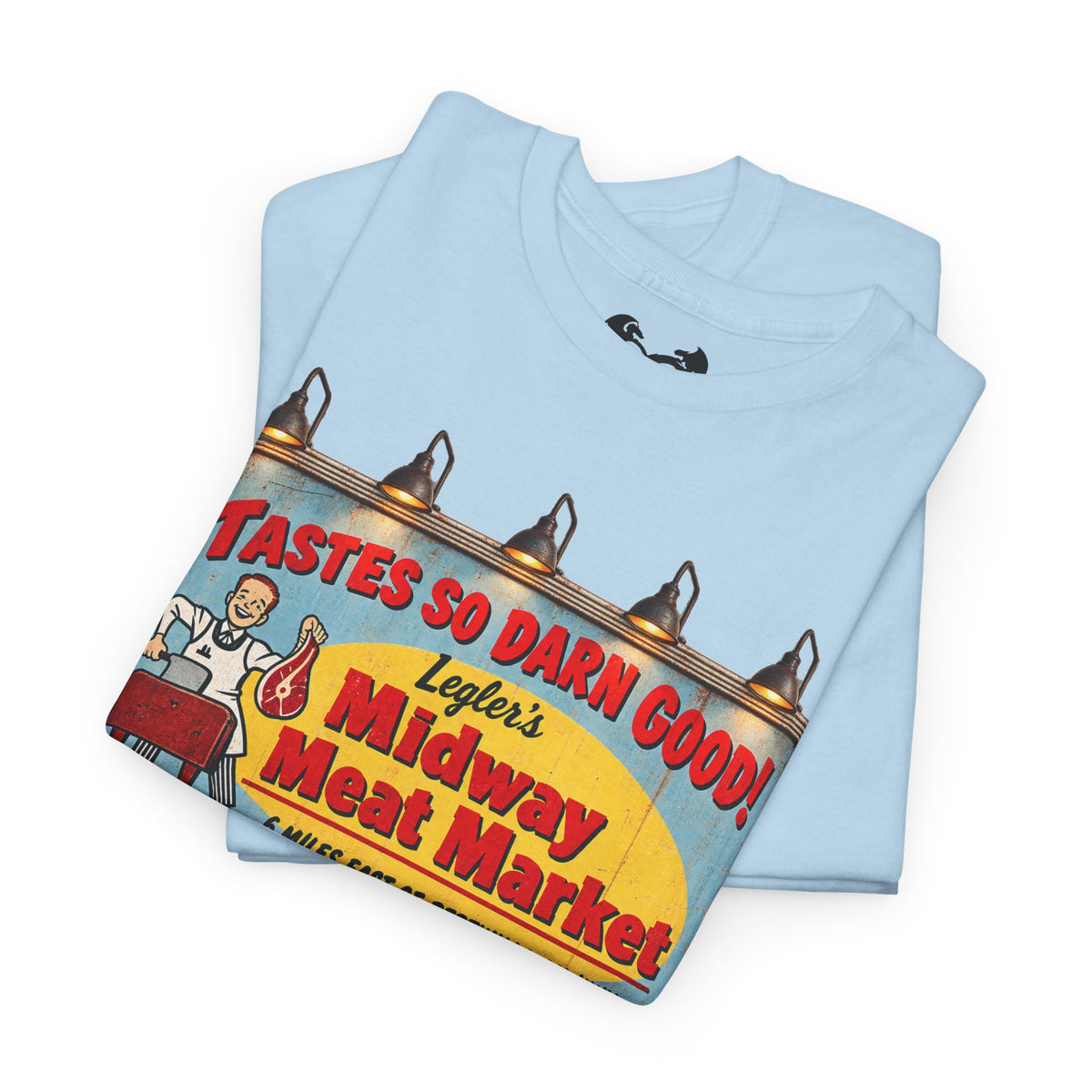 Jeepers Creepers Inspired Vintage Midway Meat Market Billboard  Cotton T-Shirt