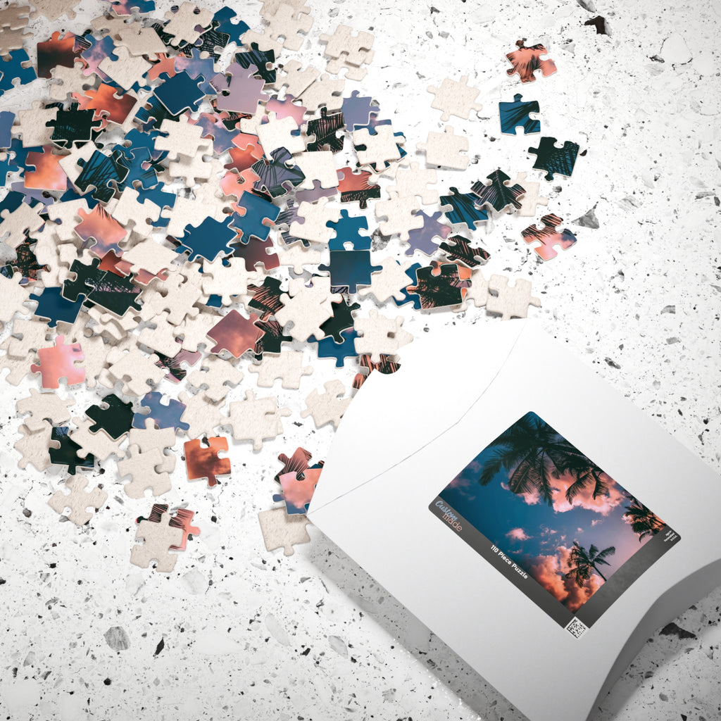 Indulge in the ultimate luxury puzzle experience with our Pink Clouds Palm Trees Puzzle. With 110 to 1014 pieces, this puzzle features a dreamy pink sky and lush palm trees, transporting you to a world of relaxation. Perfect for both puzzle enthusiasts and art lovers, this puzzle is a must-have for your collection.