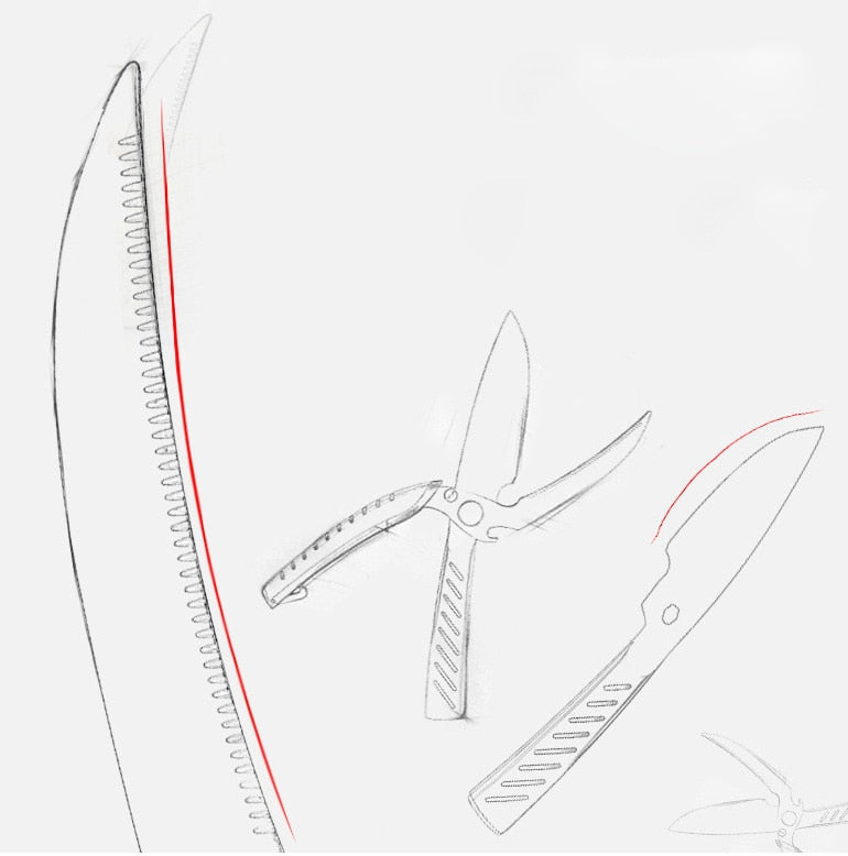 Heavy Duty Multi-Function Stainless Steel Chef Scissors