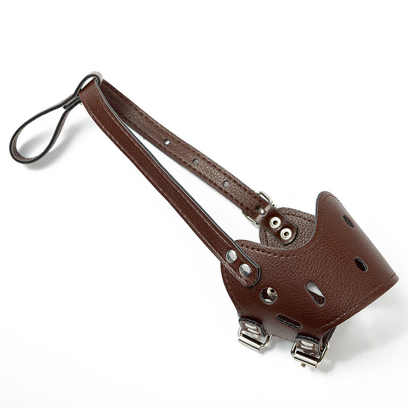 This Dog PU Leather Anti-Bite Mouth Cover is designed for effective bite prevention while ensuring comfort and durability. Made from high-quality PU leather, it offers a strong yet flexible fit to help control unwanted biting behaviors safely.