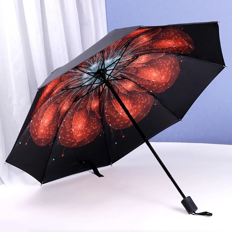 Protect yourself from the sun's harsh rays while adding a touch of style to your outdoor space with this decorative sun shading umbrella. It's uniquely designed to provide maximum shade and cover while celebrating your sense of style.