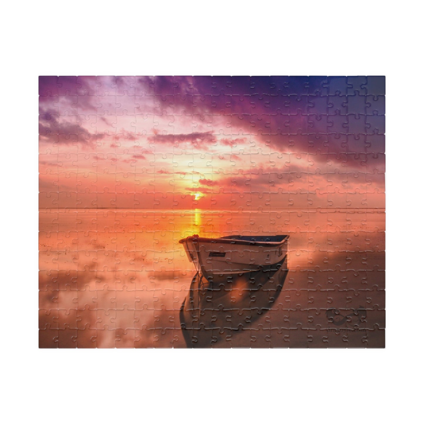 Lake Boat Sunset Puzzle - 110 to 1014 Pieces