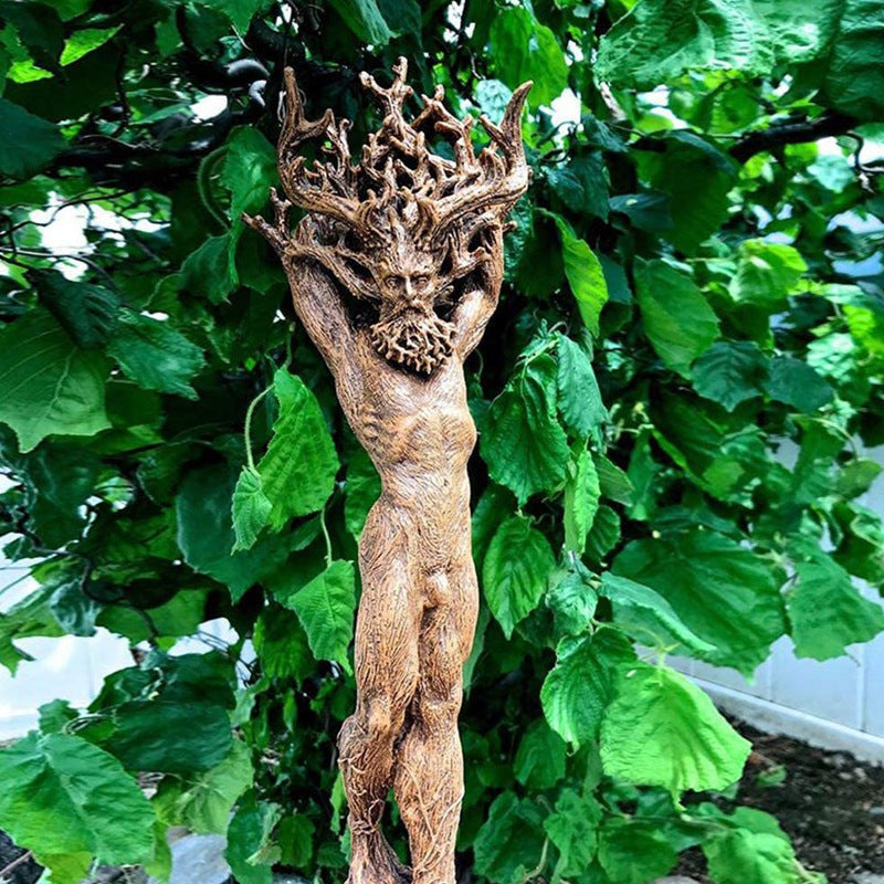 Bring the enchantment of the forest into your home with our Forest God and Tree Goddess statue made of durable resin. Hand-crafted with intricate details, this statue will add a mystical touch to any room. Perfect for nature lovers, this statue is a must-have addition to your decor.