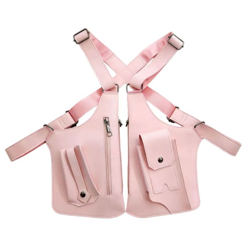 Double Strap Anti-Theft PU Leather Chest Bag