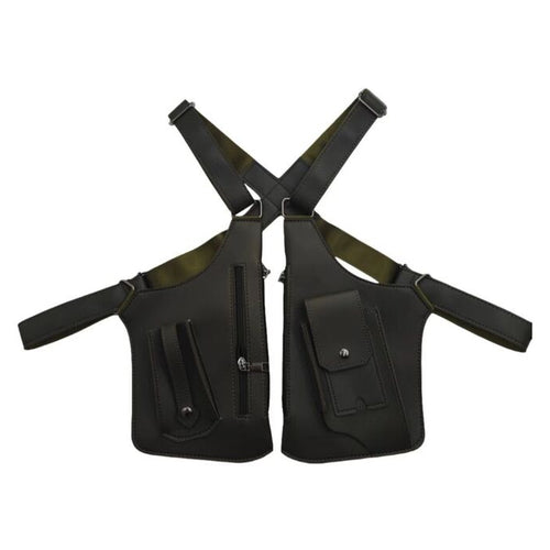 Double Strap Anti-Theft PU Leather Chest Bag