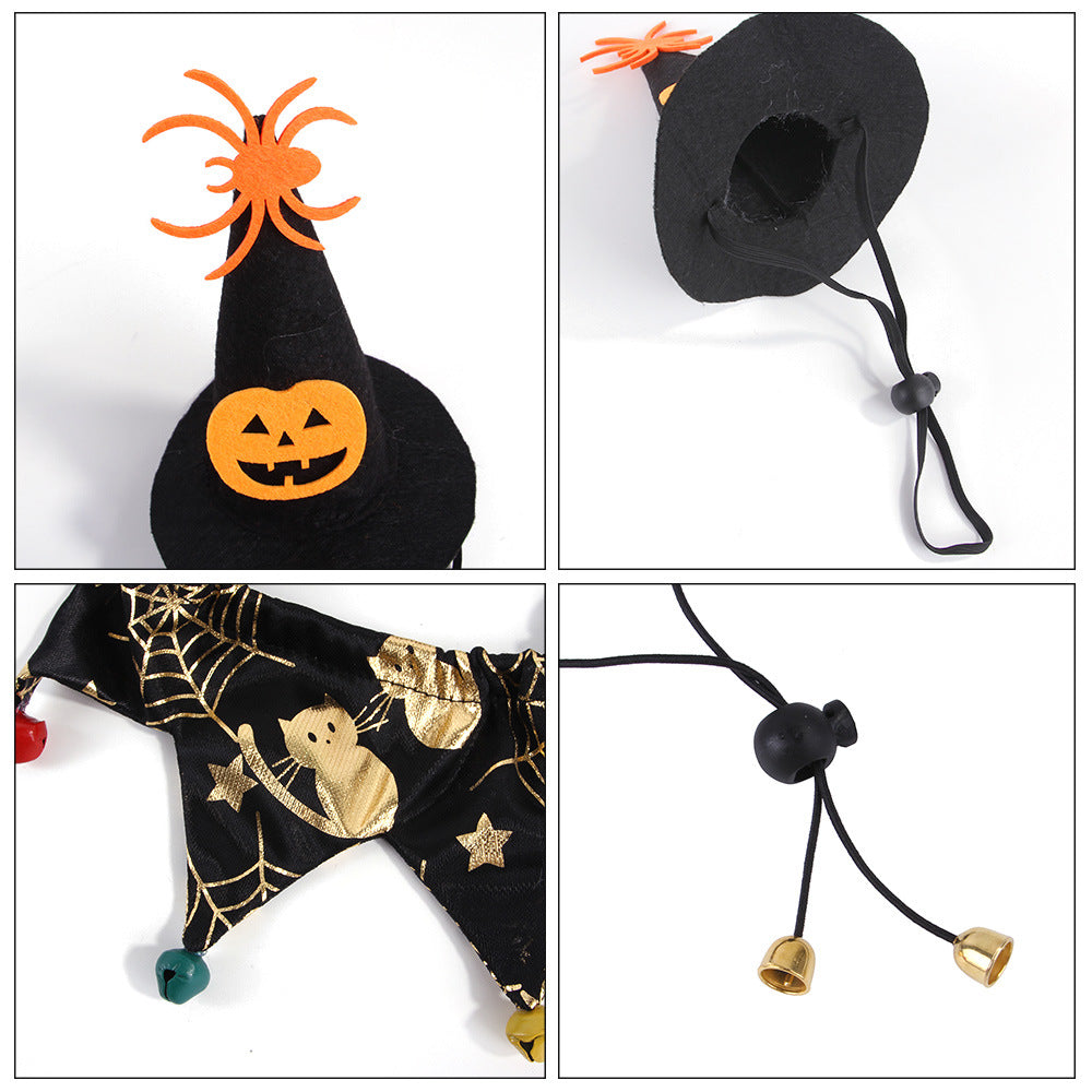 Step into the spooky scene with this Halloween Cat Hat &amp; Scarf Costume. Featuring sleek, pointed cat ears and a matching scarf, it adds a fierce touch to your festive outfit. Perfect for turning heads at any party or haunting, this set combines comfort with bold style to unleash your inner night prowler.