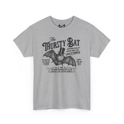 The Thursty Bat Vintage Gothic Graphic Cotton T-Shirt