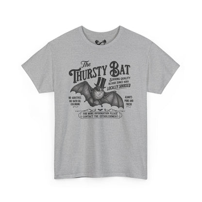 The Thursty Bat Vintage Gothic Graphic Cotton T-Shirt