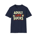 Adult life doesn't have to feel heavy, literally. This lightweight tee combines comfort with attitude, crafted from 100% spun cotton that breathes easy whether you're navigating deadlines or just keeping it real.