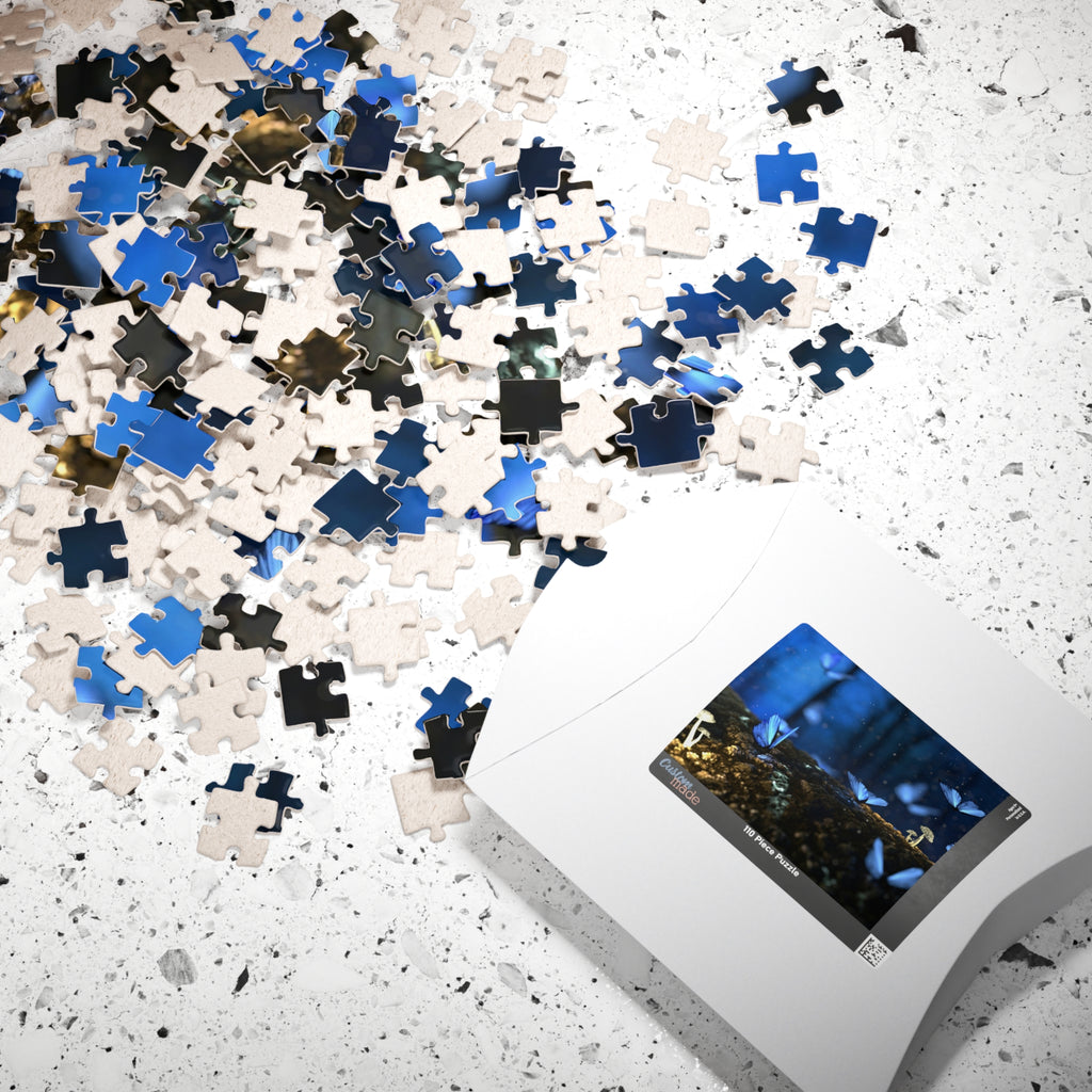 Indulge in the magical world of nature with our Glowing Mushrooms Blue Butterflies Puzzle. Designed with intricate details of glowing mushrooms and blue butterflies, this puzzle will transport you to a whimsical wonderland. Choose from 110 to 1014 pieces for a challenging yet relaxing experience. Perfect for any puzzle enthusiast looking for a touch of luxury in their leisure time.