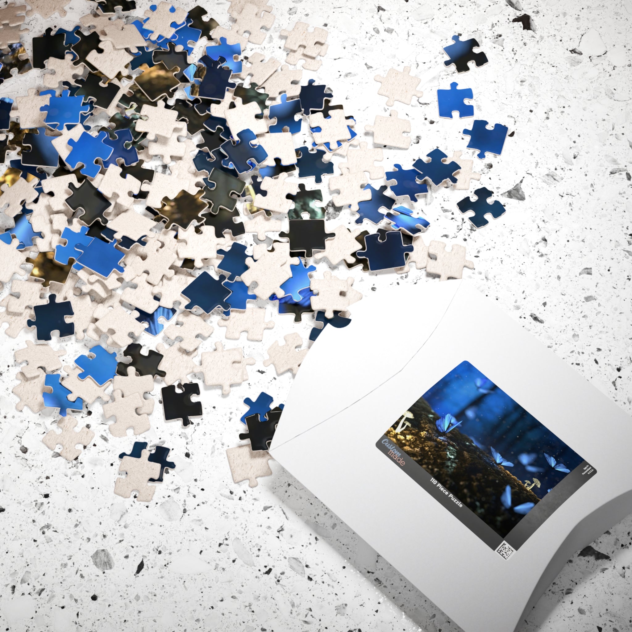 Indulge in the magical world of nature with our Glowing Mushrooms Blue Butterflies Puzzle. Designed with intricate details of glowing mushrooms and blue butterflies, this puzzle will transport you to a whimsical wonderland. Choose from 110 to 1014 pieces for a challenging yet relaxing experience. Perfect for any puzzle enthusiast looking for a touch of luxury in their leisure time.