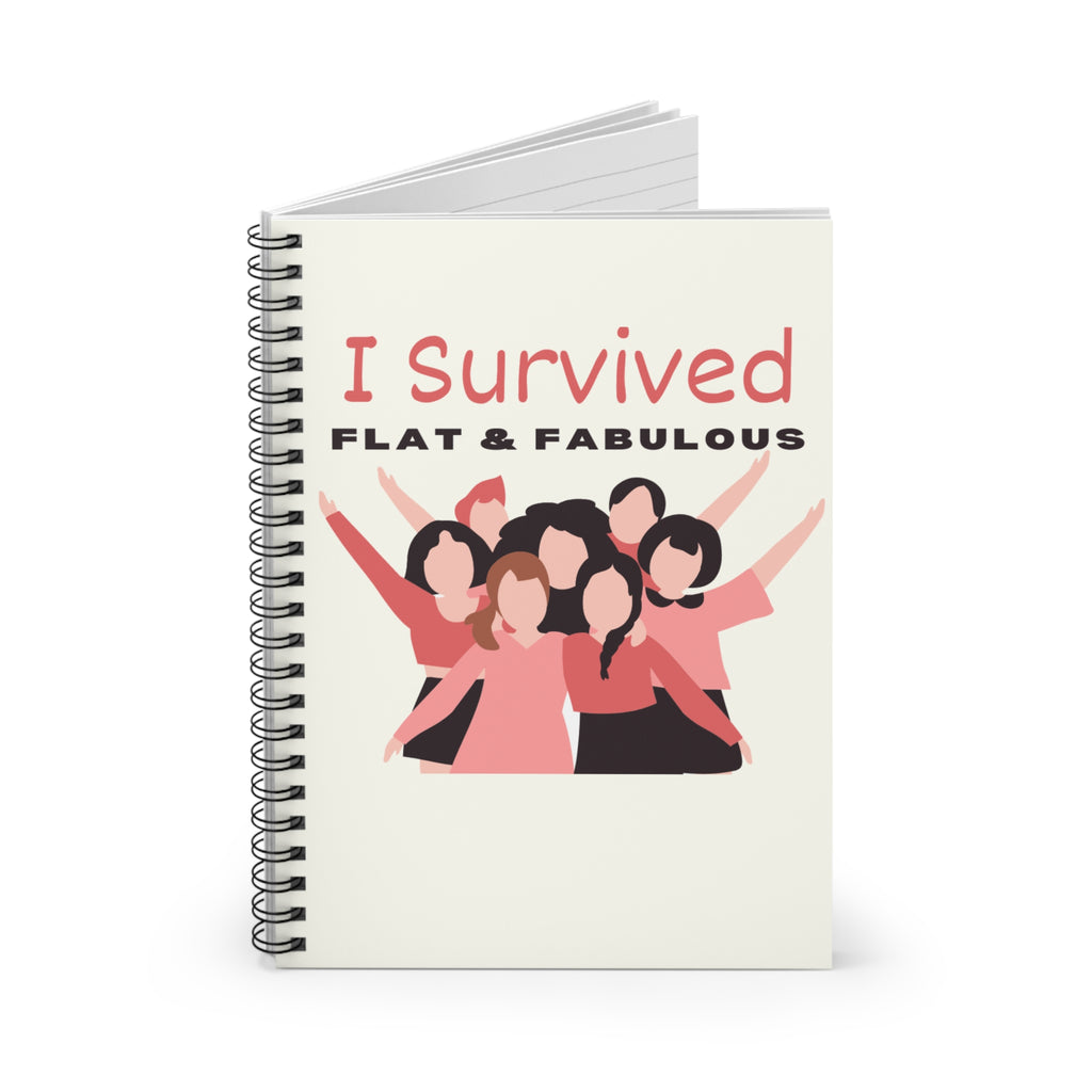 The I Survived Flat &amp; Fabulous Spiral Journey Journal offers a compassionate space to document your healing and resilience. With its flat-laying spiral design, this journal makes writing comfortable and accessible, allowing you to capture your thoughts, milestones, and emotions throughout your recovery.