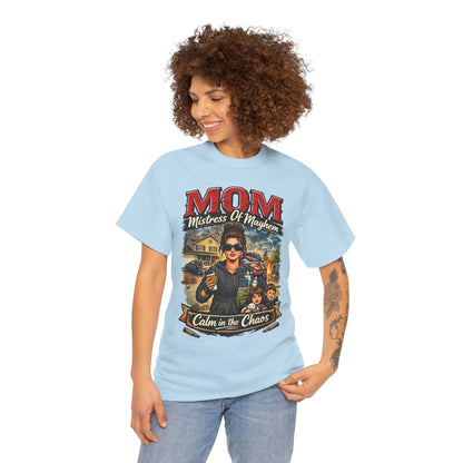 M.O.M. Mistress of Mayhem at Home Comfortable Cotton T-Shirt