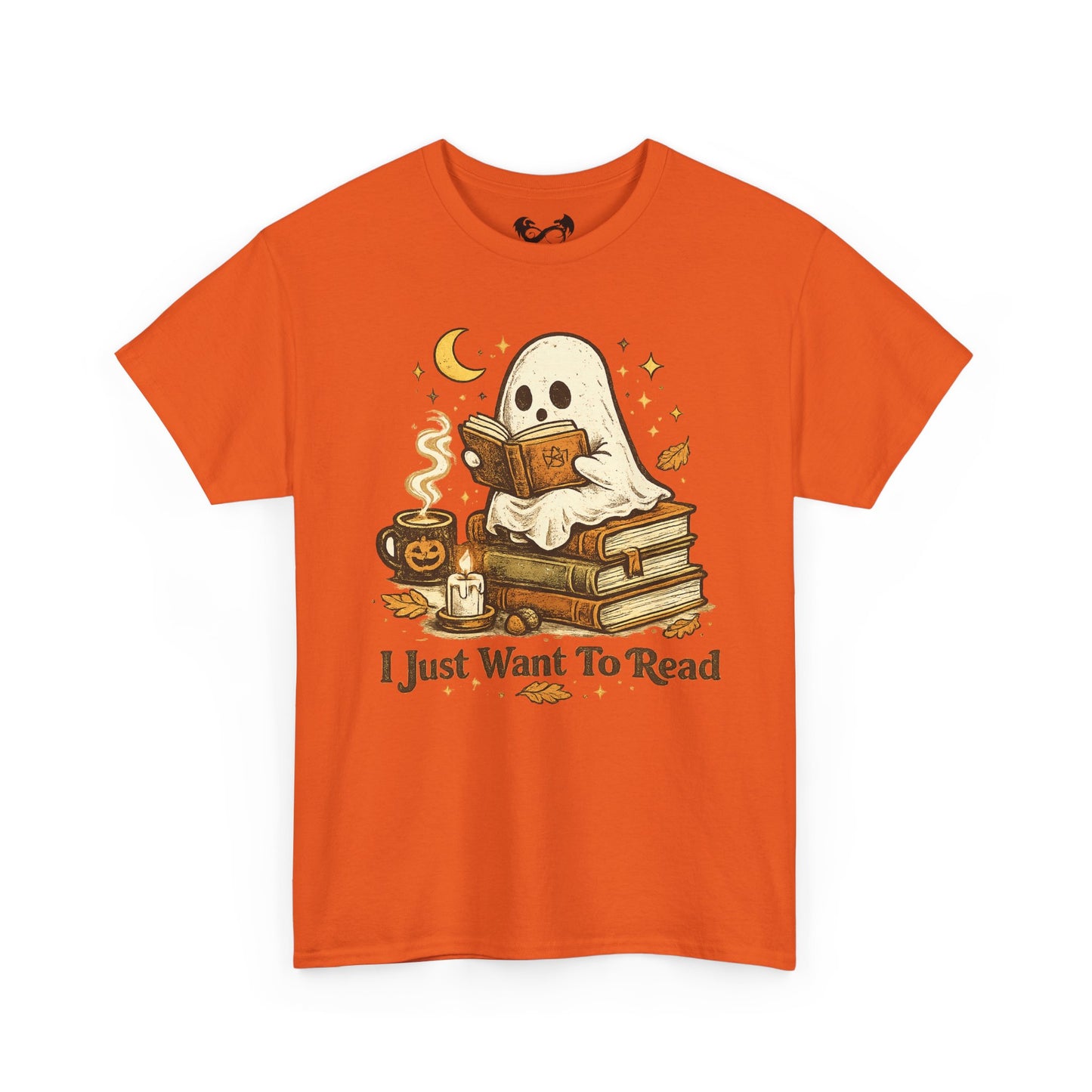 I Just Want To Read Ghost Halloween Comfortable Cotton T-Shirt