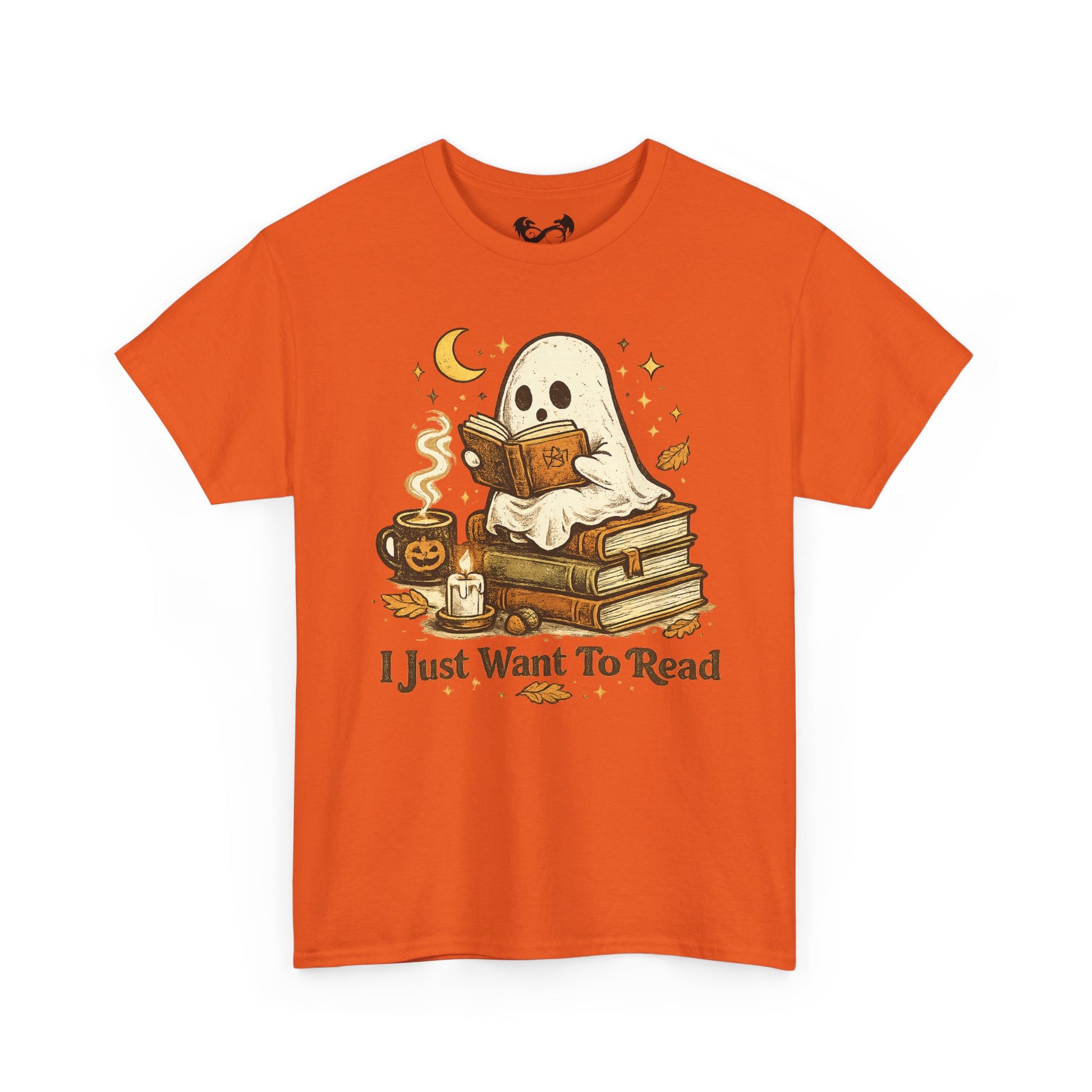 I Just Want To Read Ghost Halloween Comfortable Cotton T-Shirt