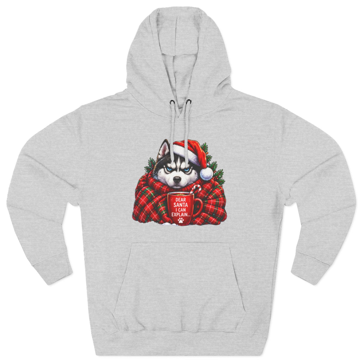 Santa I Can Explain Christmas Dog Thick Pullover Hoodie
