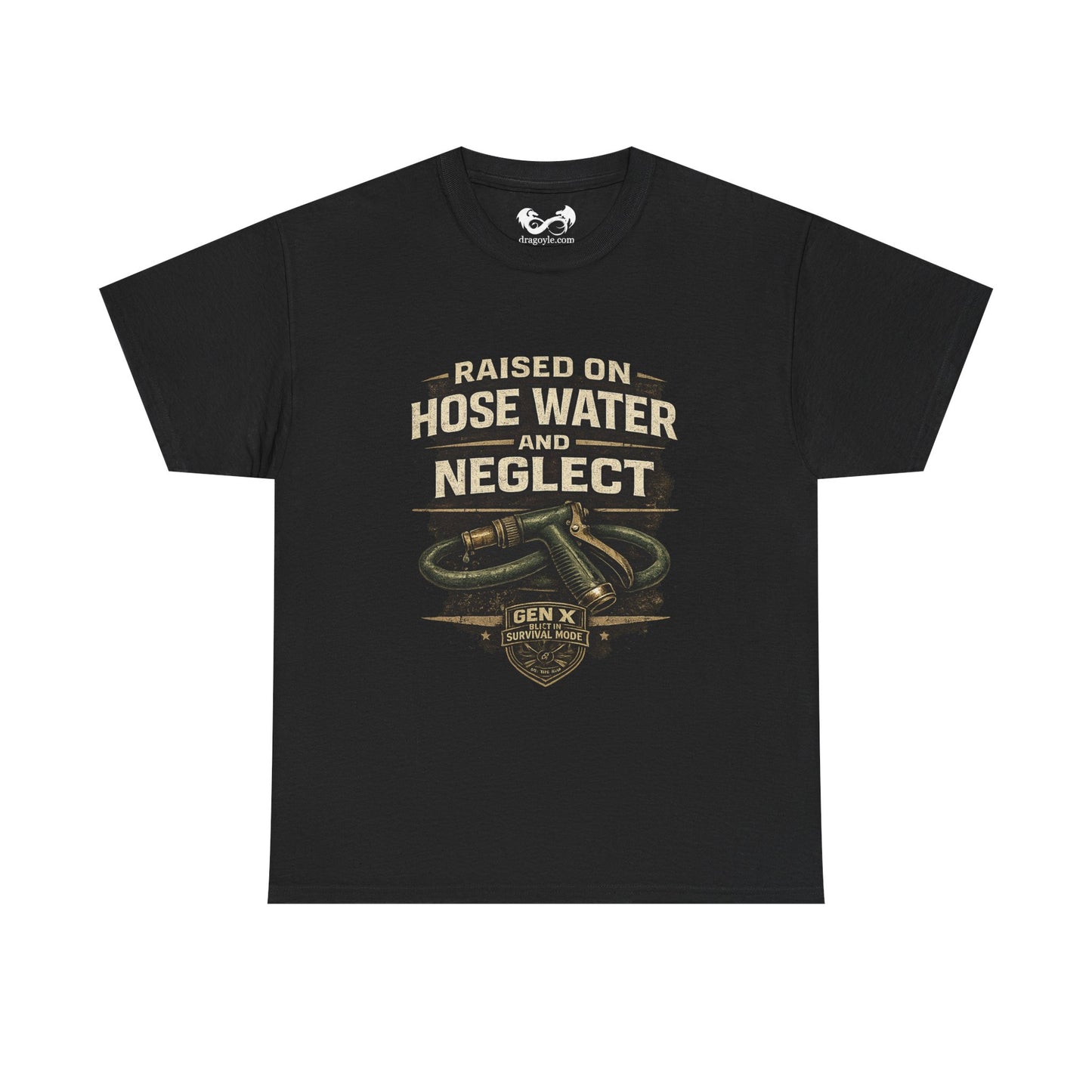 This design blends dark Gen X humor with rugged survival energy, featuring distressed vintage lettering and tactical grit styling that pairs perfectly with the official Gen X Survival Mode badge.