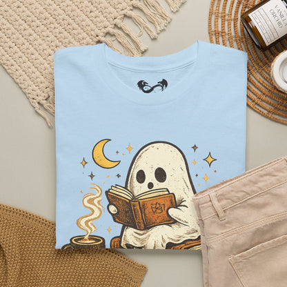 I Just Want To Read Ghost Halloween Comfortable Cotton T-Shirt