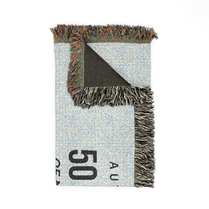 Personalized Woven Blanket — 'Authentic 50 Years of Not Giving a Damn' Decorative Throw