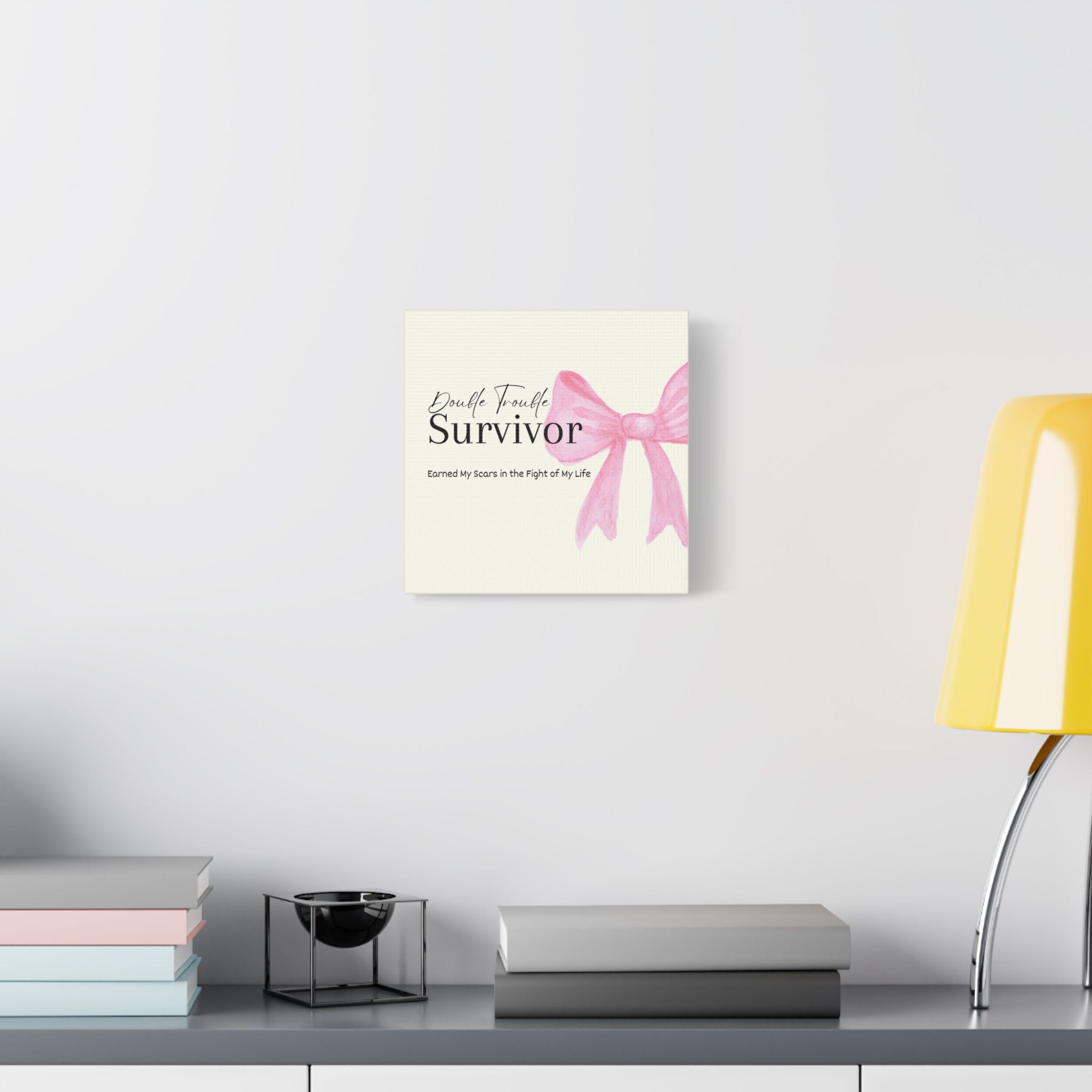 Double Trouble Survivor Satin Canvas, Stretched