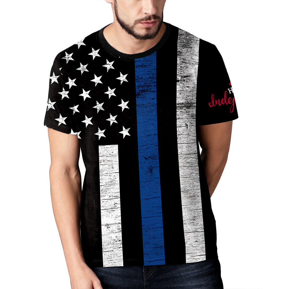 American Independence Day Loose Fit Flag Top