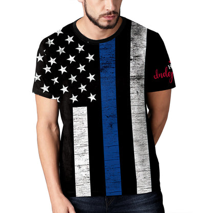 American Independence Day Loose Fit Flag Top
